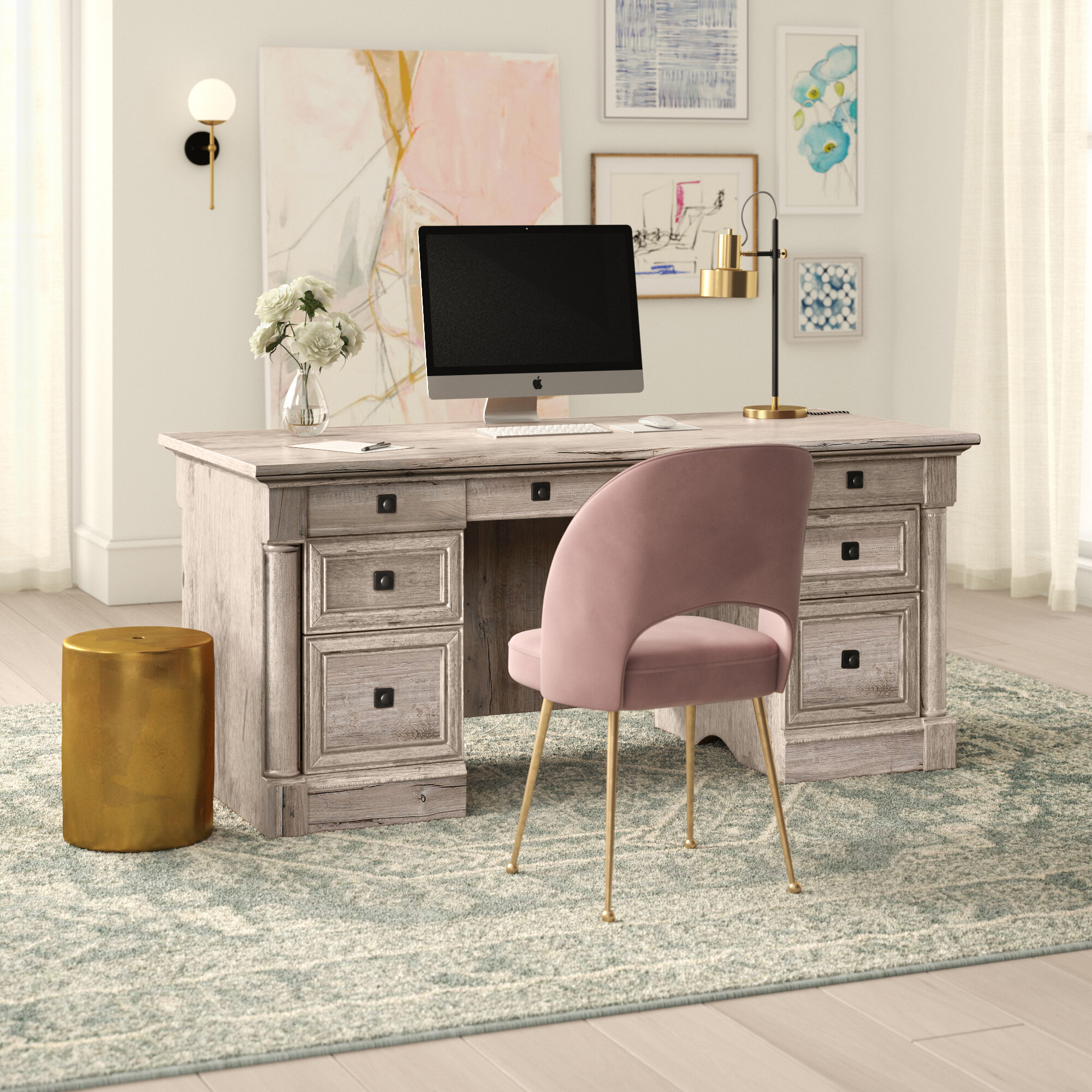 Three Posts Orviston Executive Desk Reviews Wayfair