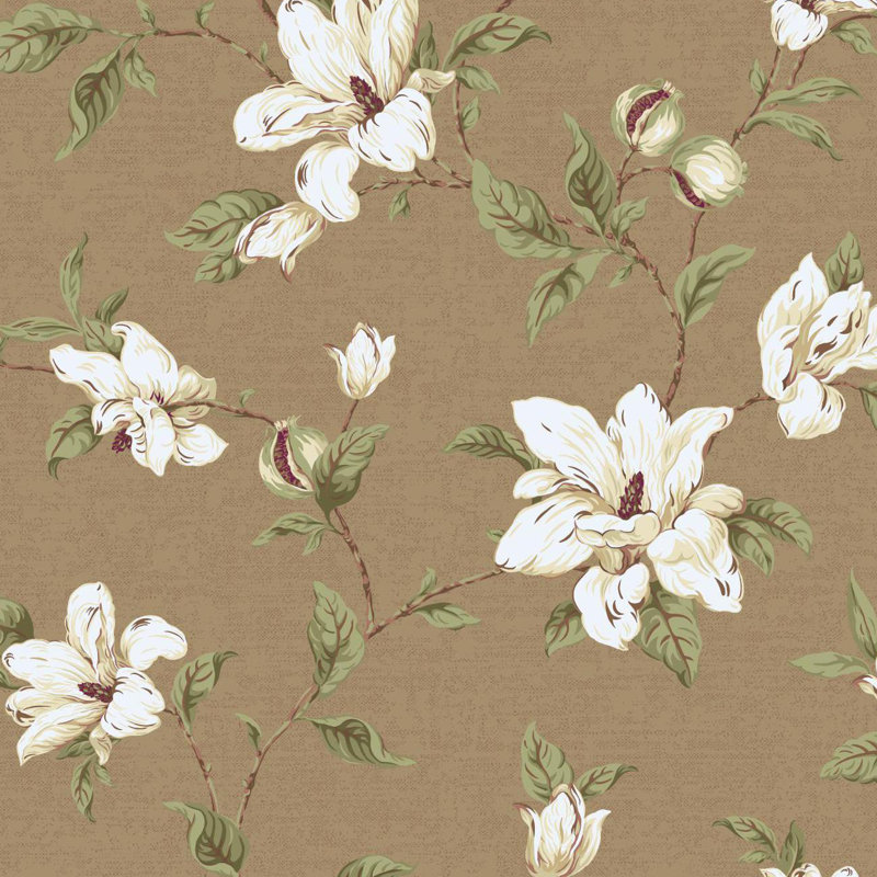 York Wallcoverings Artisan Estate Magnolia Vine 27 X 27 Floral
