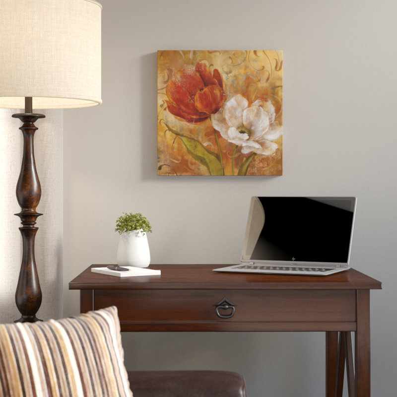 Winston Porter Flower Duet Ii Oil Painting Wrapped Canvas