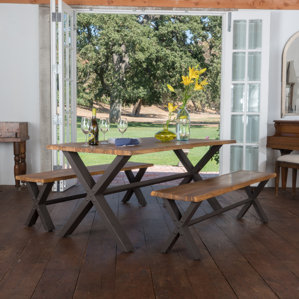 Batavia Acacia Wood 3 Piece Dining Set..