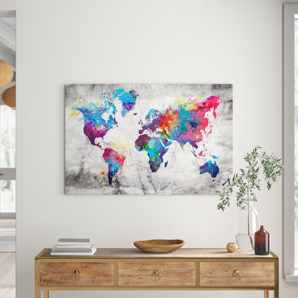 World Map Wall Mural Wayfair Co Uk