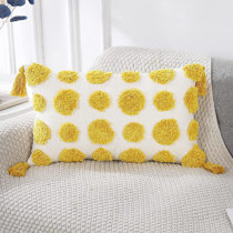 yellow chenille throw pillows