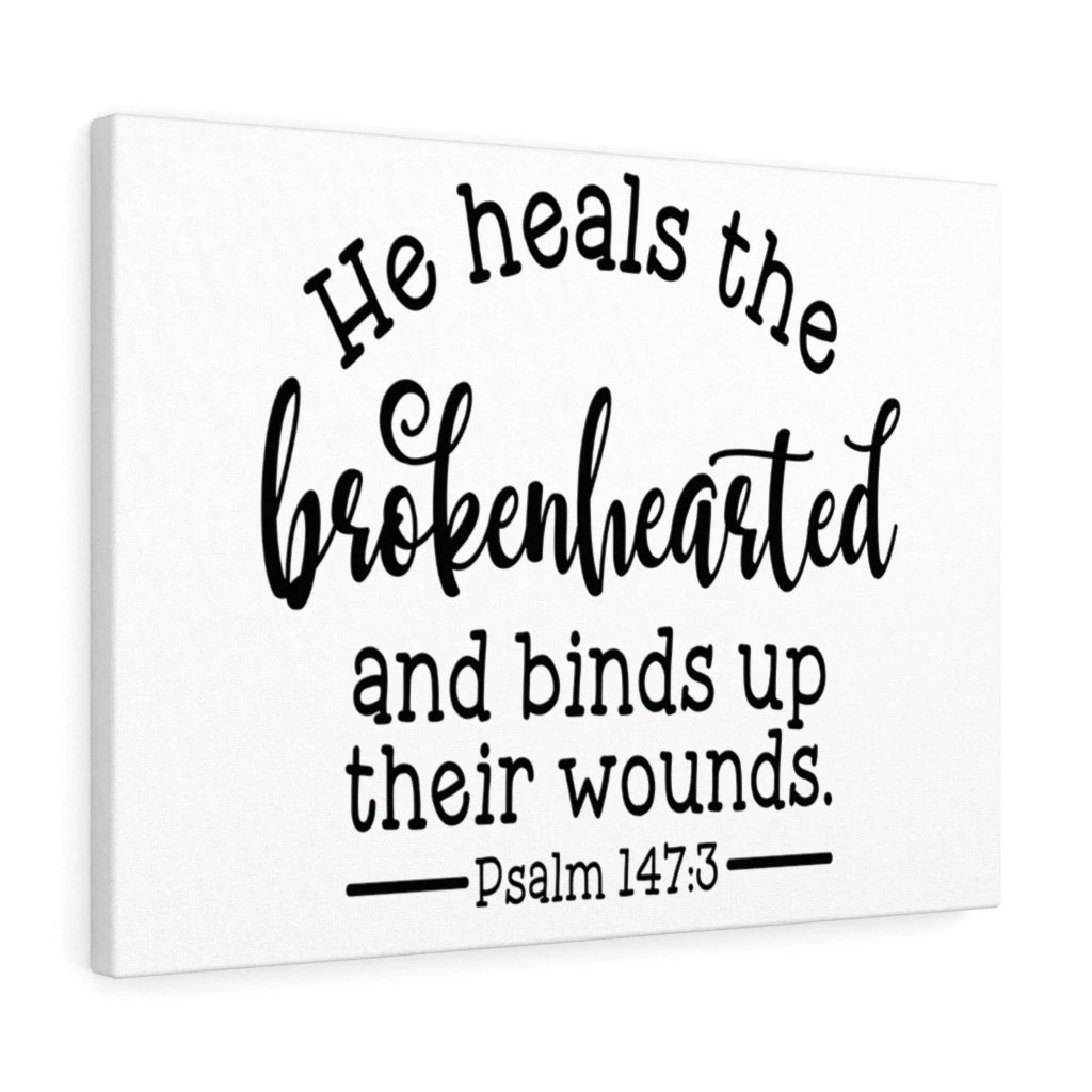 Trinx Heals The Brokenhearted Psalm 147:3 Christian Wall Art Bible ...