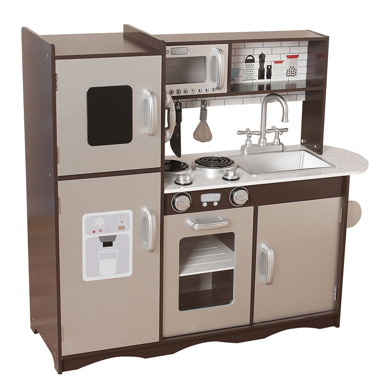 Zoomie Kids Javion Children Wooden Play Kitchen Set Wayfair Co Uk Javion Children Wooden Play Kitchen Set