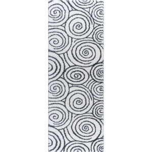 Arthemus Cream/Charcoal 2 Ft. 7 In. x 7 Ft. 3 In. Shag Area Rug