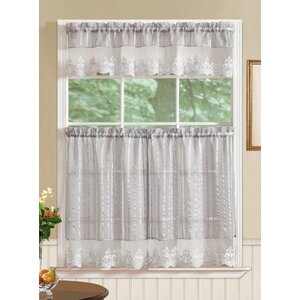 Arla 3 Piece Kitchen Curtain Set