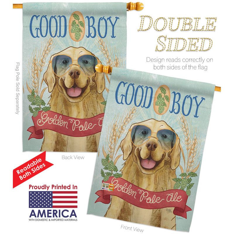 Breeze Decor Golden Pale Ale Impressions Decorative Wood Dowel With String House Flag Set Hs110100 Bo 03 Wayfair