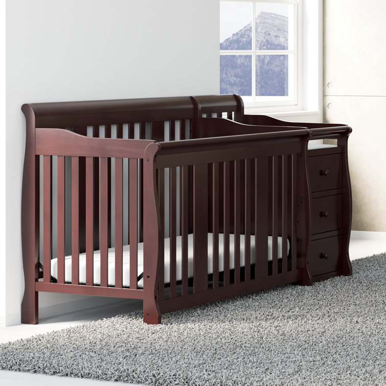 Storkcraft Portofino Convertible Standard Crib And Changer Combo Nursery Furniture Set Reviews Wayfair Ca