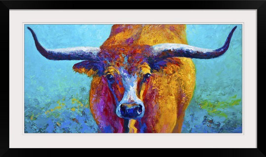 Great Big Canvas Wide Spread Texas Longhorn By Marion Rose Framed