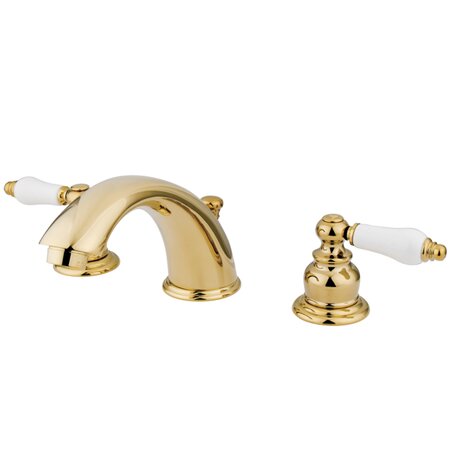 Kingston Brass Victorian Widespread Bathroom Faucet With Brass Pop