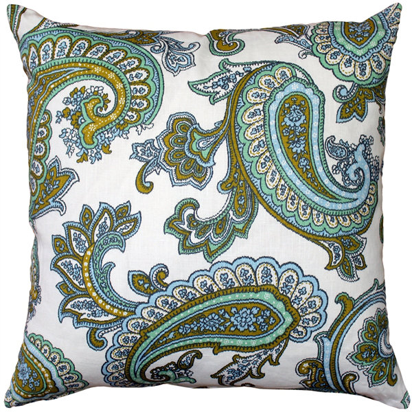 Red Barrel Studio Chidley Paisley Linen Throw Pillow Wayfair