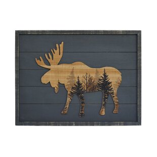 Moose Metal Wall Decor Log Cabin Lodge Rustic Wall Decoration Wildlife Animal 