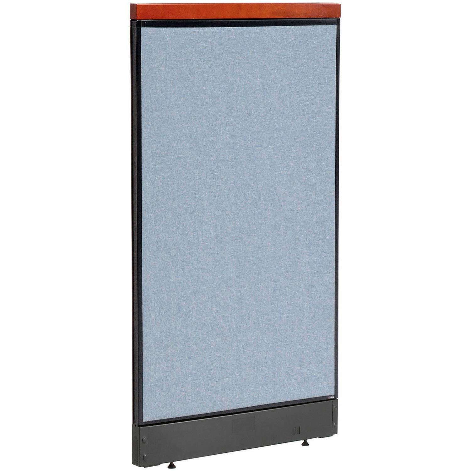 Interion Deluxe Blue Office Partition Panel With Pass Thru Cable | Wayfair