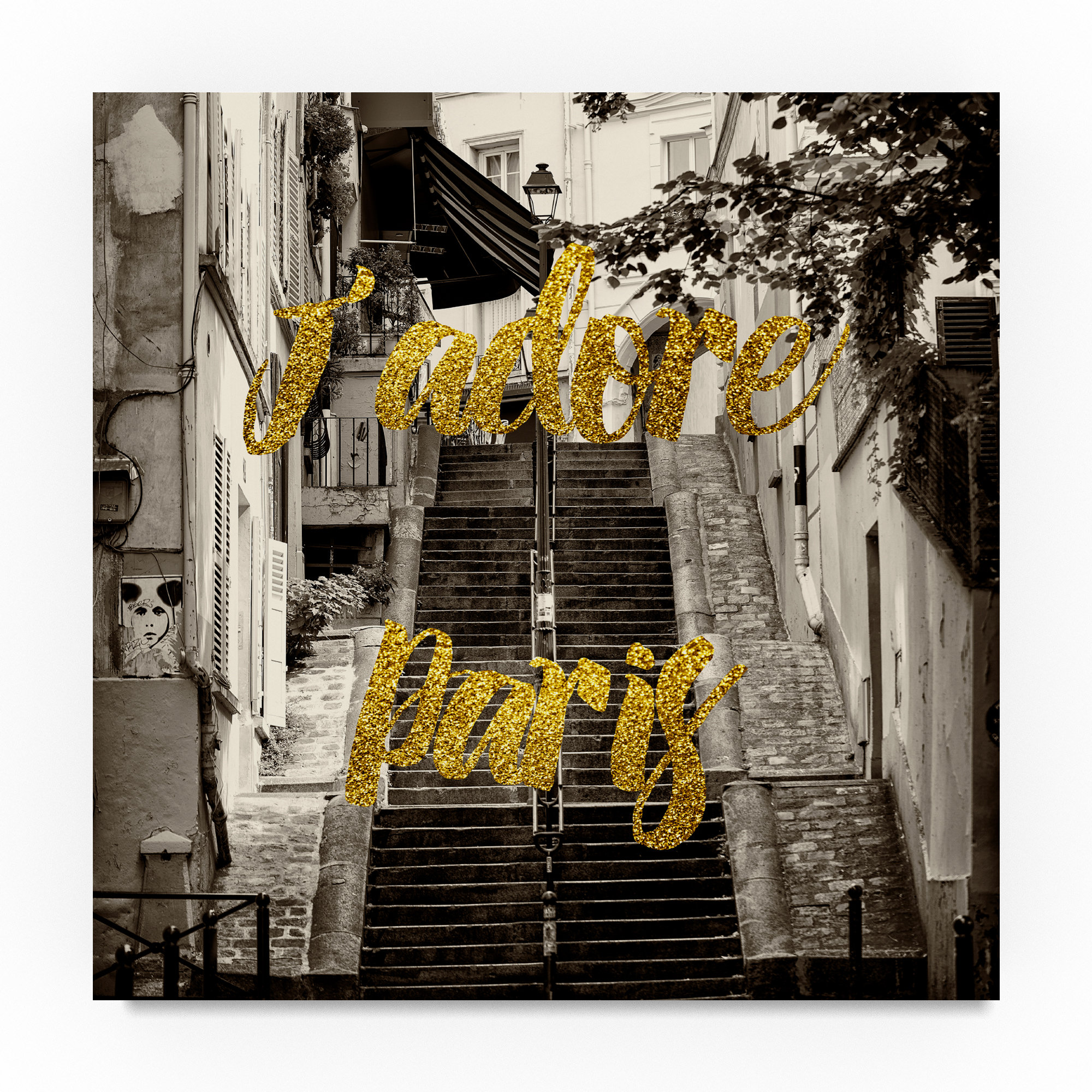 Trademark Art Jadore Paris Montmartre Graphic Art Print On Wrapped Canvas Wayfair Ca