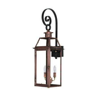 Primo Lanterns Savannah Aged Copper 3 Bulb 30 H Outdoor Wall Lantern Wayfair