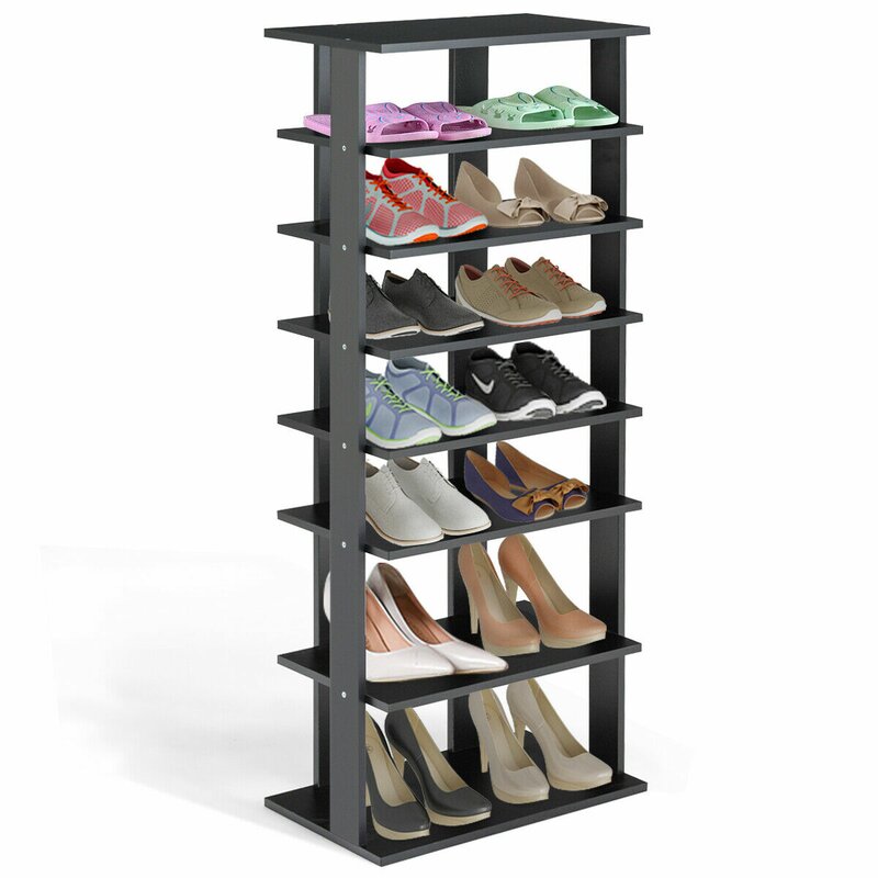 Rebrilliant 14 Pair Shoe Rack Reviews Wayfair