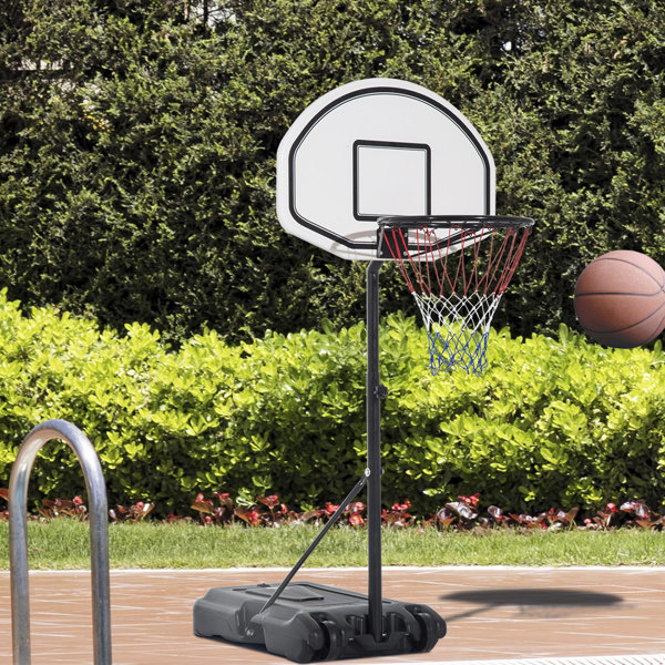 HomCom Height Adjustable Basketball System Poolside Hoop ...