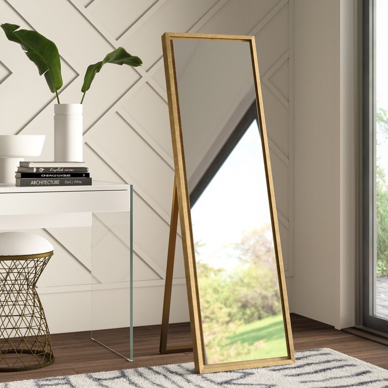 free standing mirror with storage