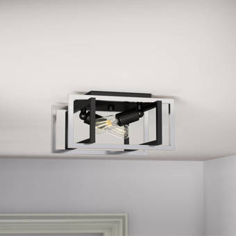 Breakwater Bay Ruffin 3 Light 11 75 Caged Drum Semi Flush Mount Wayfair