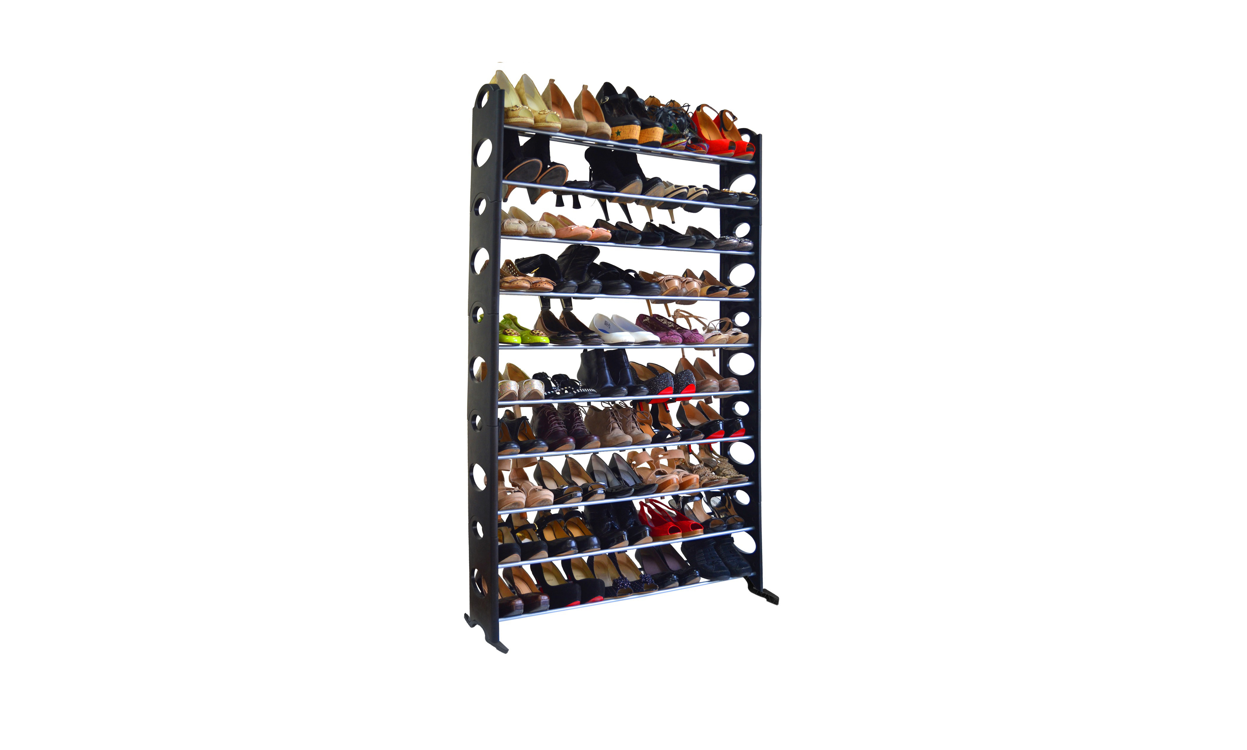 Ebern Designs 50 Pairs Plastic Shoe Rack Wayfair