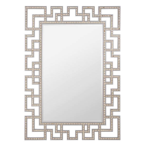 Crystal Wall Mirror rectangle wood and crystal wall mirror & reviews | allmodern Crystal Wall Mirror rectangle wood and crystal wall mirror & reviews | allmodern