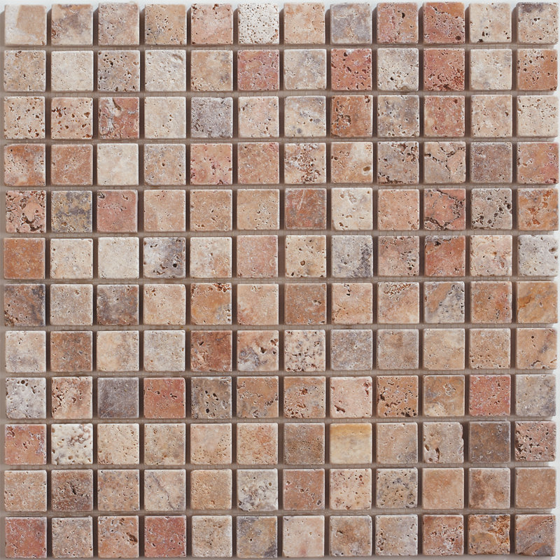 Scabos Travertine 1 X 1 Mosaic Tile Tumbled