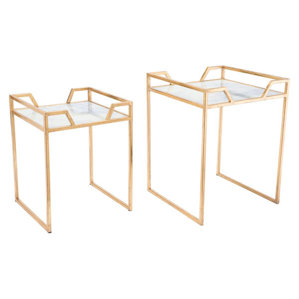 Mercer41 Brussels Faux Marble 2 Piece Nesting Tables Mercer41 Brussels Faux Marble 2 Piece Nesting Tables
