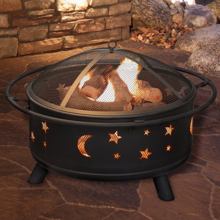 wayfair.co.uk | Star and Moon Steel Wood Burning Fire Pit