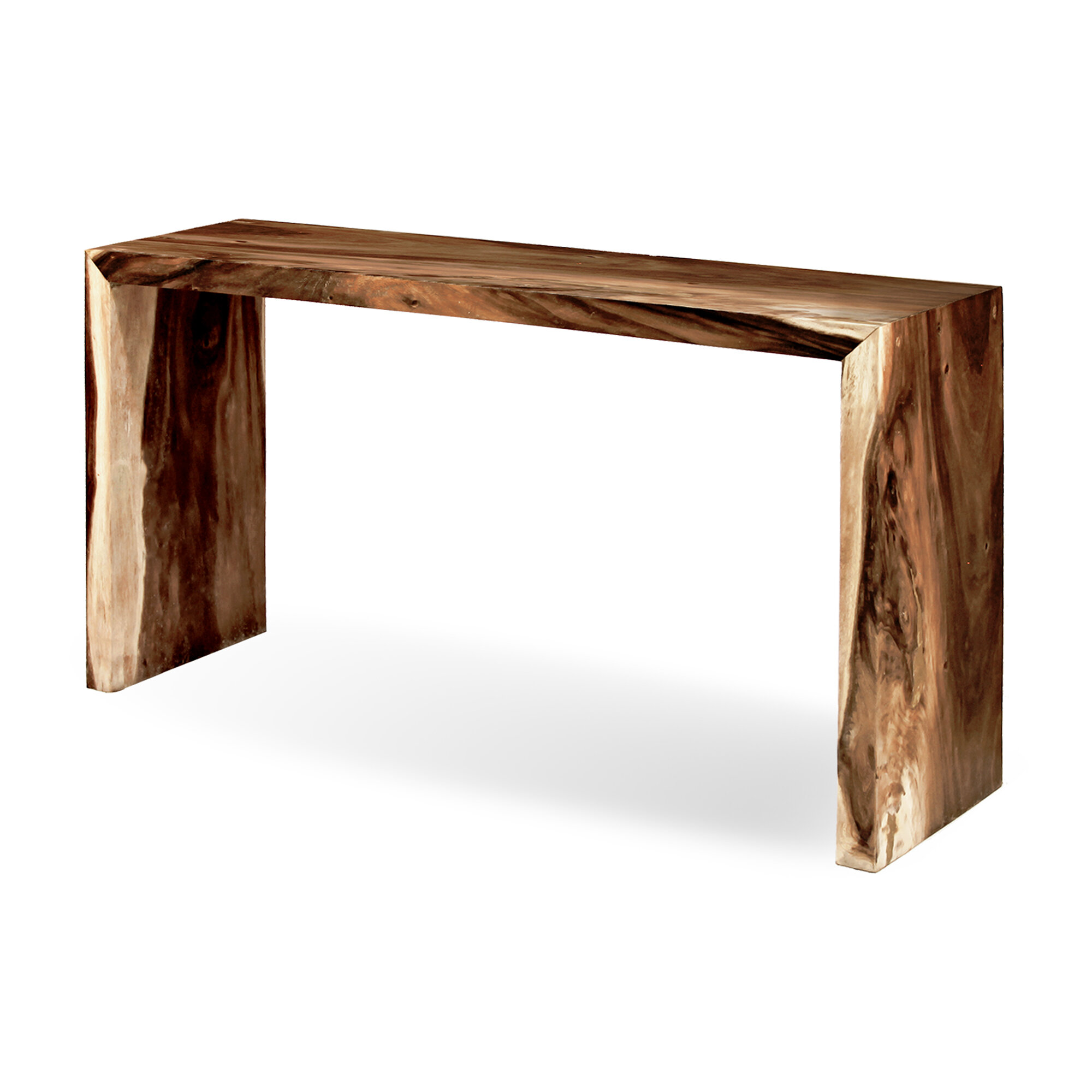 reclaimed teak wood console table