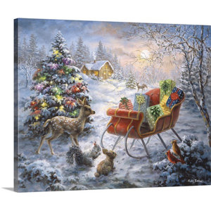 'Tis the Night Before Xmas' Painting Print on Wrapped Canvas