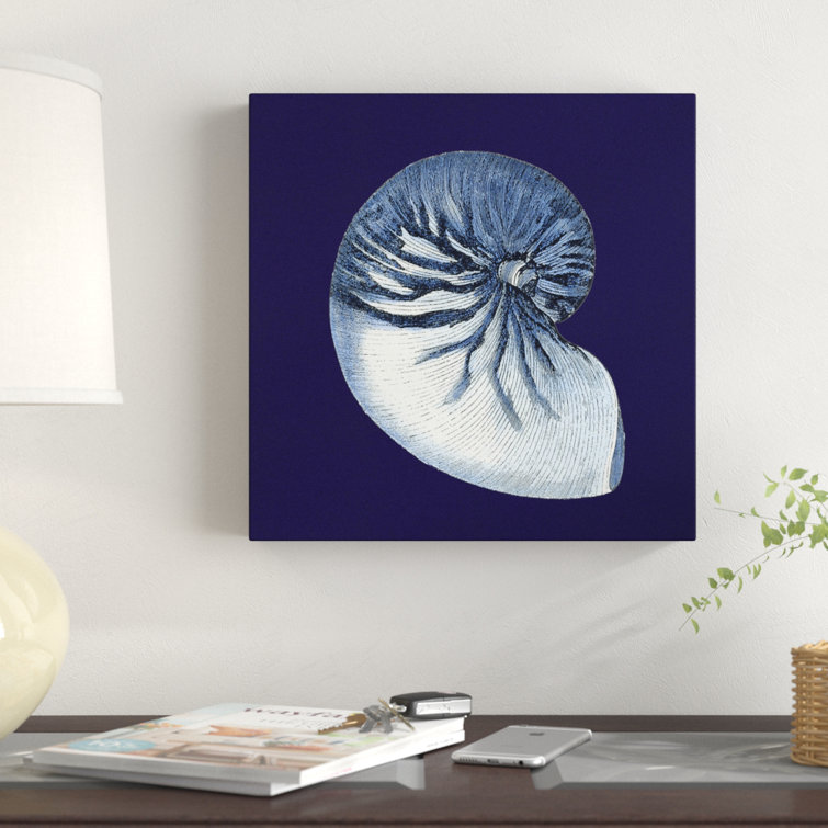 East Urban Home Y Se Paper Indigo Shells Vii Acrylic Painting Print On Wrapped Canvas Wayfair
