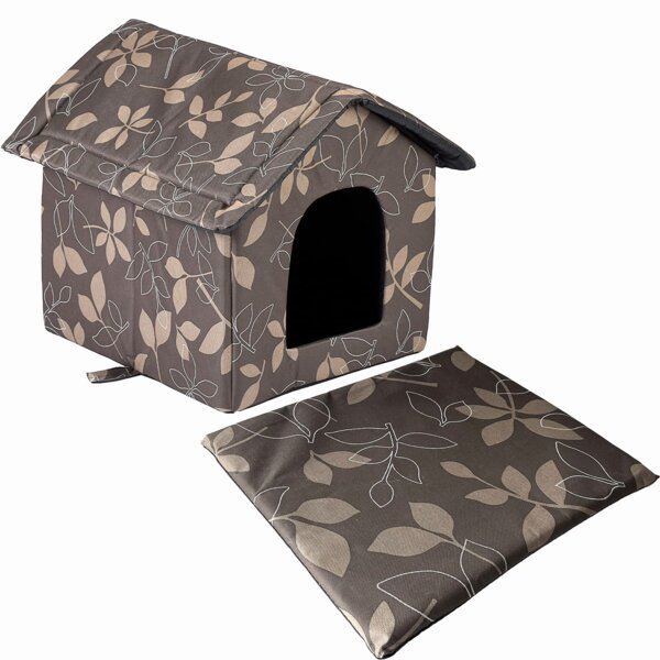 Outdoor Cat House Cat Cube Cat Cabin Pets Cat House Thickened Weatherproof Foldable Cat Dog Tent Cabin Winter Warm Stray Cats Shelter for Outdoor Feral Cat Dog Puppy Kittens