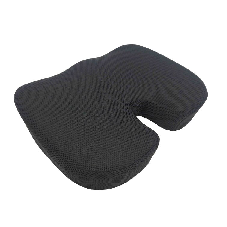 WAOAW Seat Cushion Memory Foam Chair Pad for Back Grey Coccyx Office Chair Cushions Butt Pillow for Long Sitting Tailbone Pain Relief 