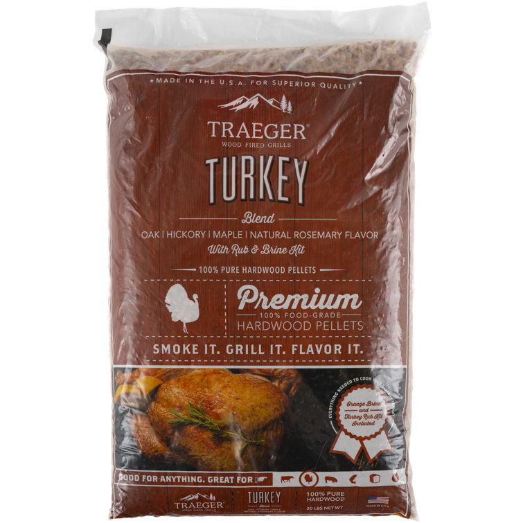 Traeger Pellet Grills Traeger Turkey Pellet Blend W Brine Kit 20lb Bag Reviews Wayfair