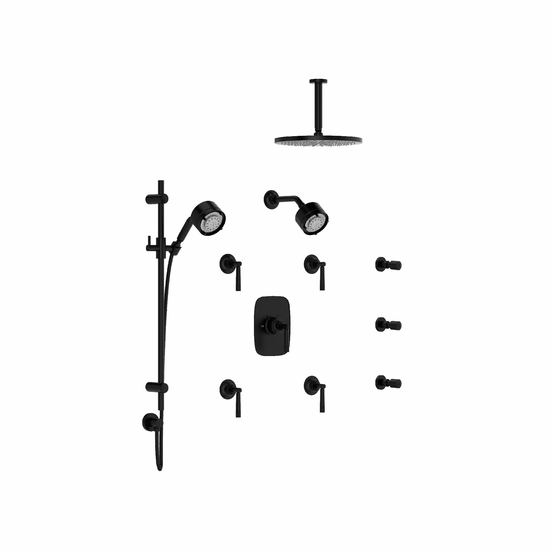 House of Rohl Graceline Thermostatic Complete Shower System with Rough