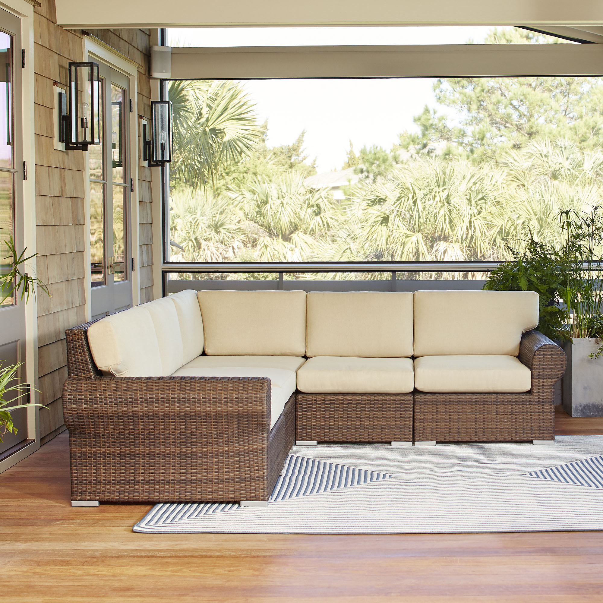 Birch Lane Brookhaven Patio Sectional With Cushions Reviews Birch Lane Brookhaven Patio Sectional With Cushions Reviews