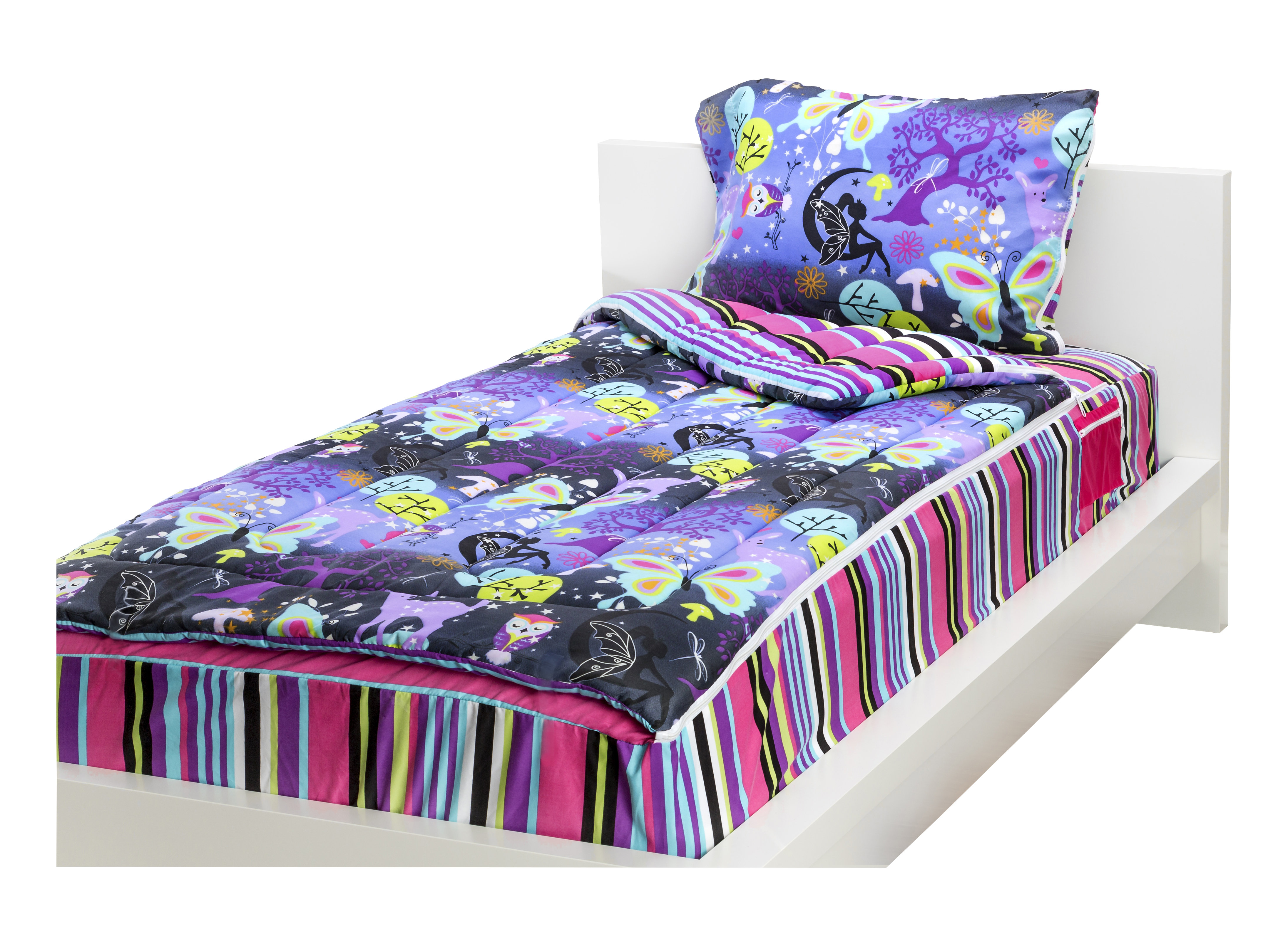 Zoomie Kids Caspar Fantasy Forest Reversible Comforter Set