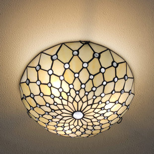 stained glass ceiling light fixture