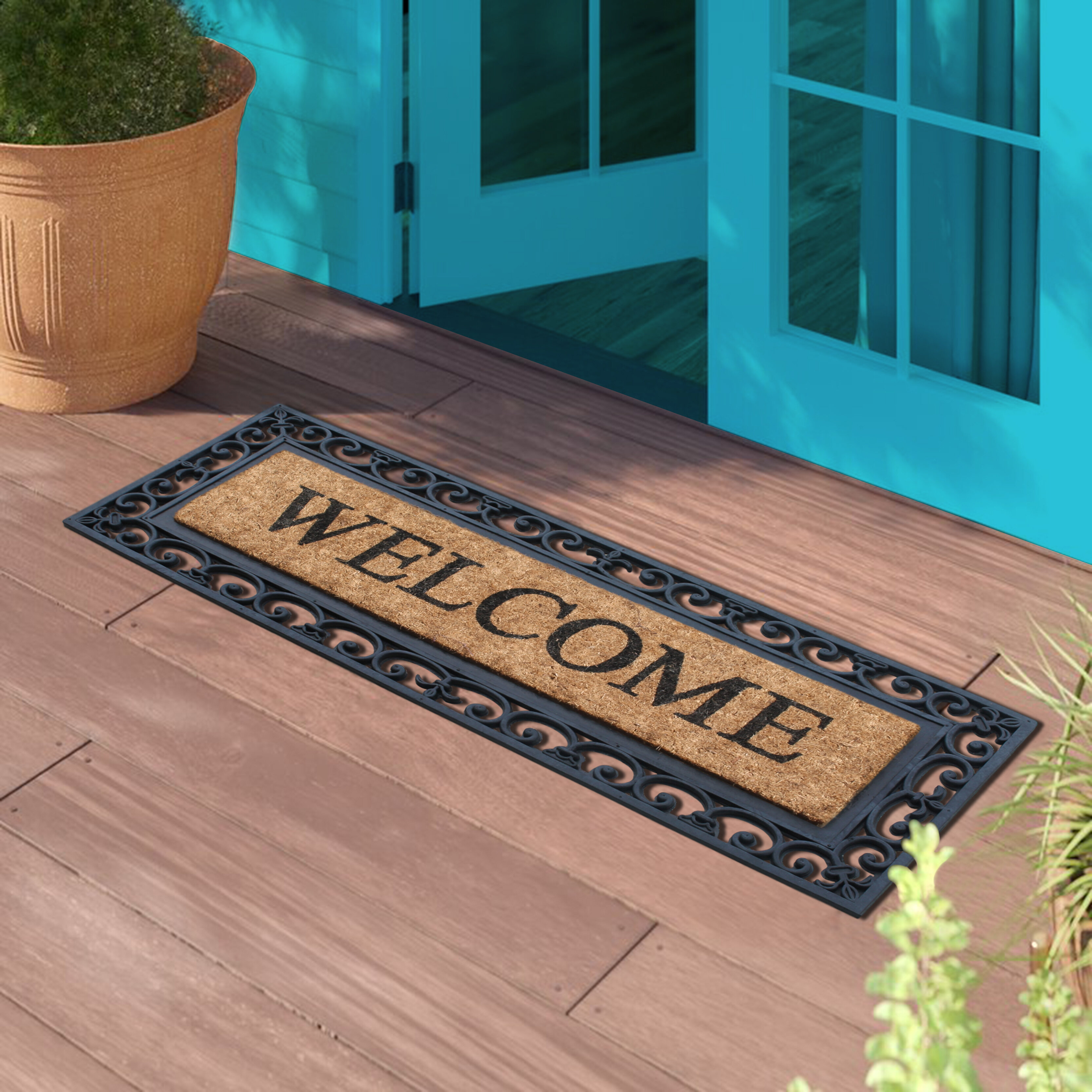 Myla Welcome 47 25 In X 17 72 In Non Slip Outdoor Door Mat