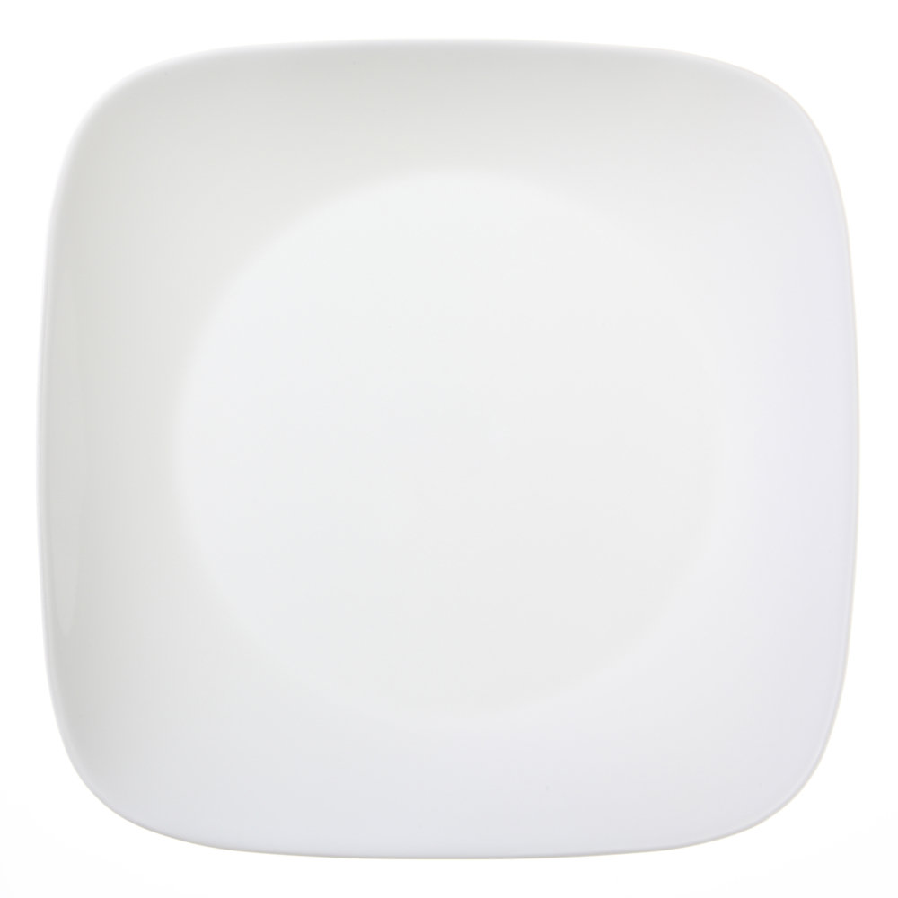 Corelle Vitrelle Simple Lines Pattern Square Plates (4