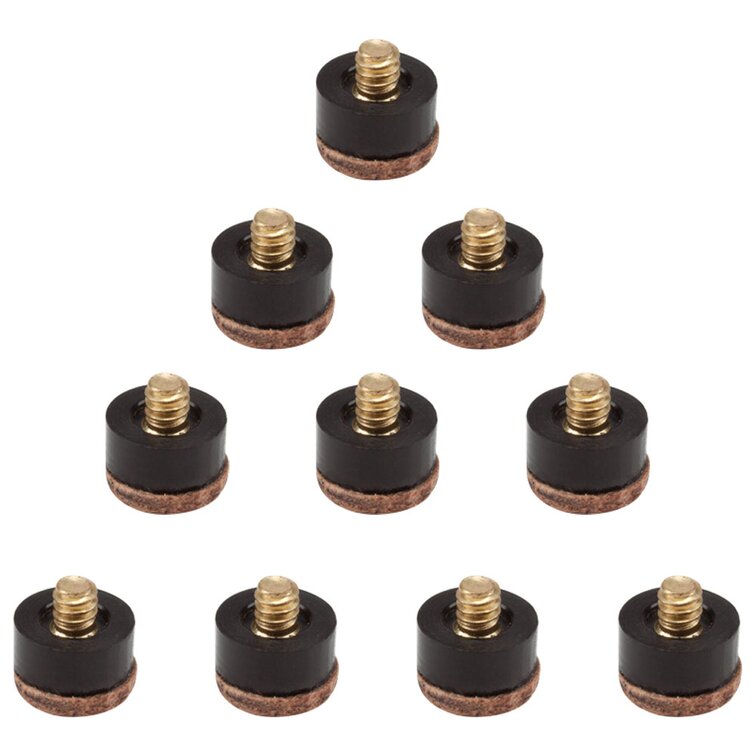 Hard Screw On Cue Tips New Set of 5 Screw In Pool Cue Tips Size 13mm 