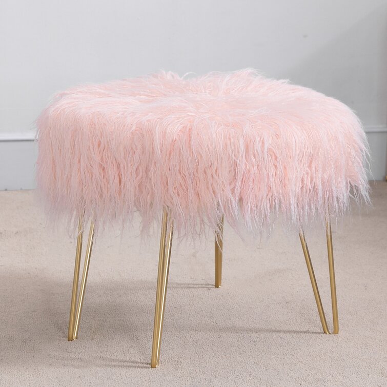 pink cushion stool