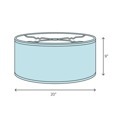 9" H Linen Drum Pendant Shade