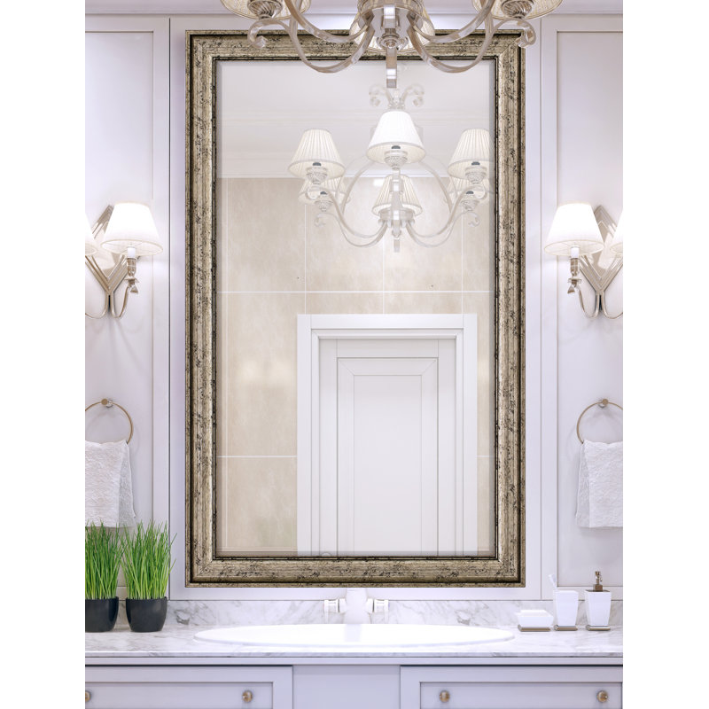 Canora Grey Curren Vintage Beveled Silver Wall Mirror Reviews