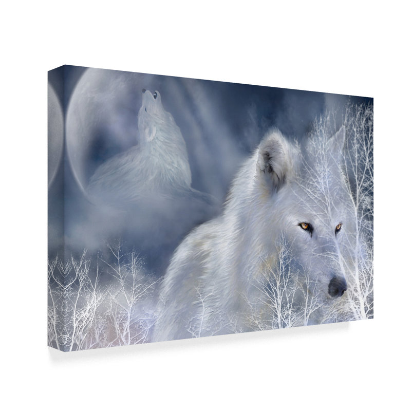 Millwood Pines White Wolf Painting Acrylic Painting Print On