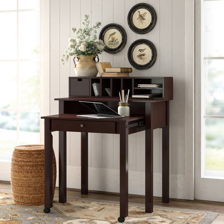 Winston Porter Sherrod Secretary Desk with Hutch & Reviews Wayfair