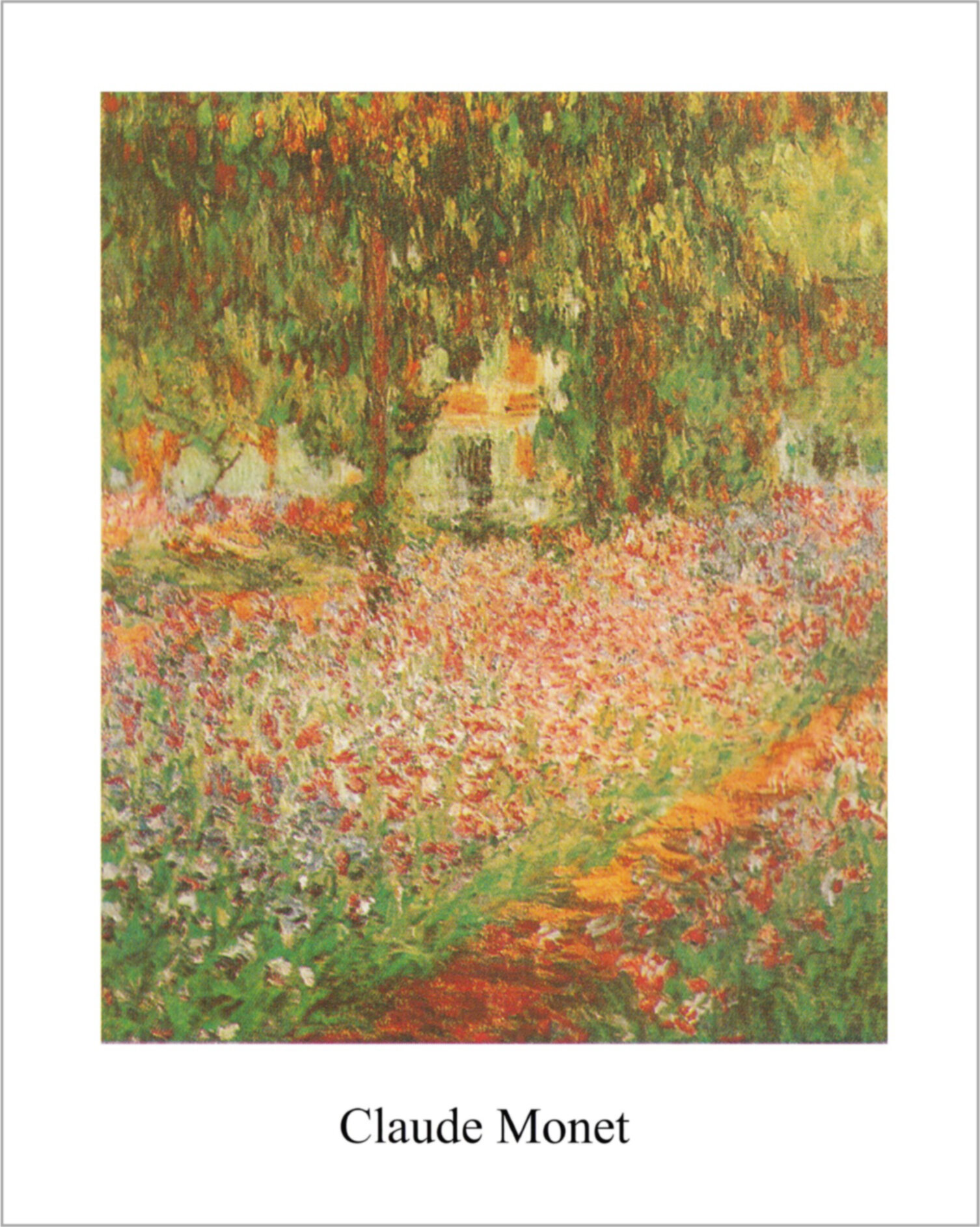 Vault W Artwork Monets Garden At Giverny by Claude Monet - Unframed ...