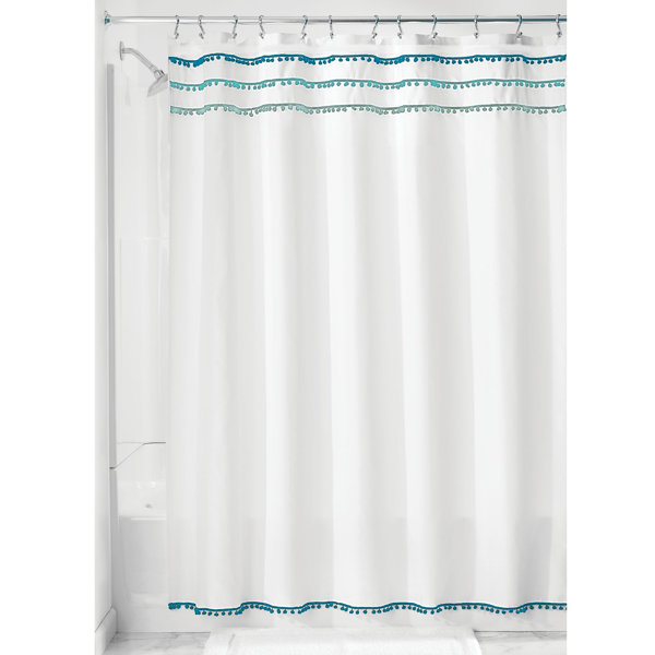Shower Curtain With Pom Poms Wayfair