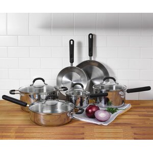 10 Piece Stainless Steel Cookware Set