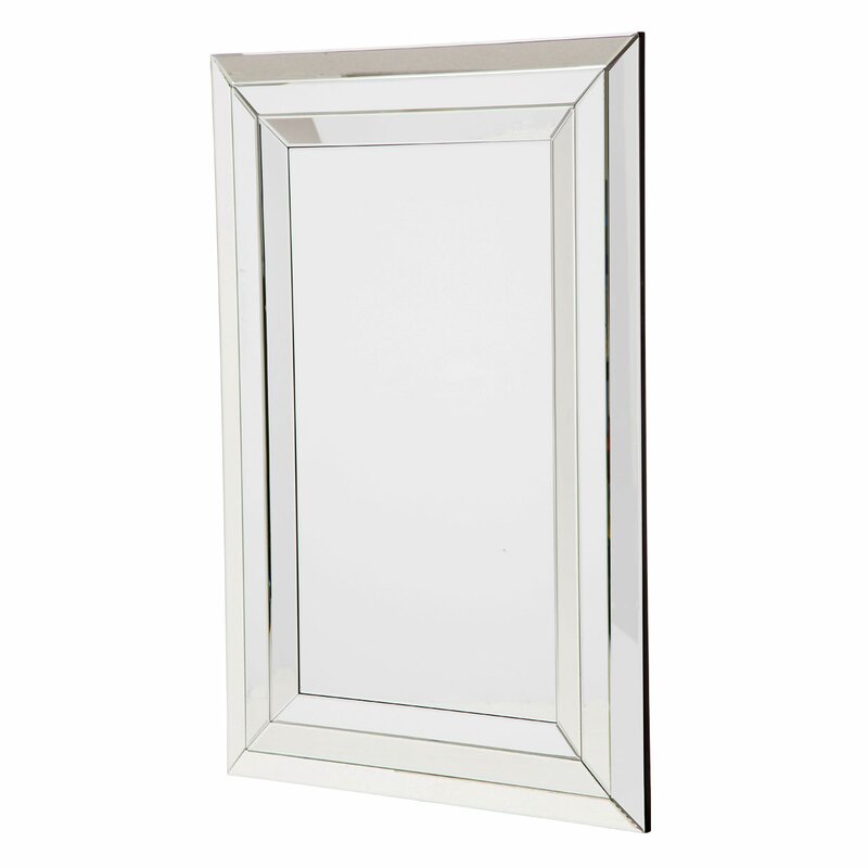 Michael Amini Montreal Linear Modern Wall Mirror | Perigold